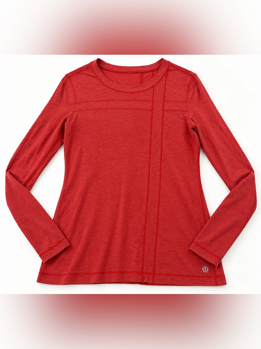 lululemon athletica Women's Red Long-Sleeve Crew Tee
